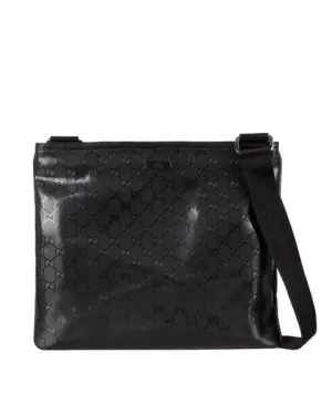 Gucci Black GG imprim?? messenger bag