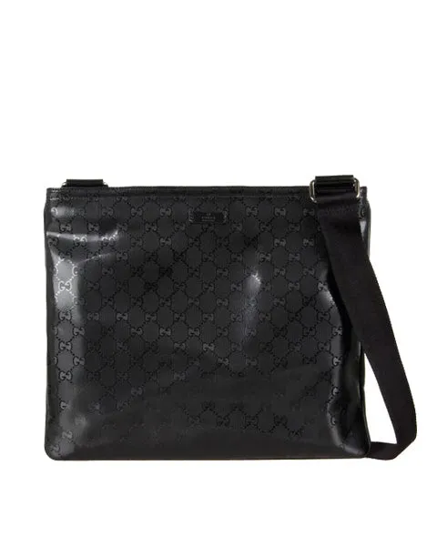 Gucci Black GG imprim?? messenger bag