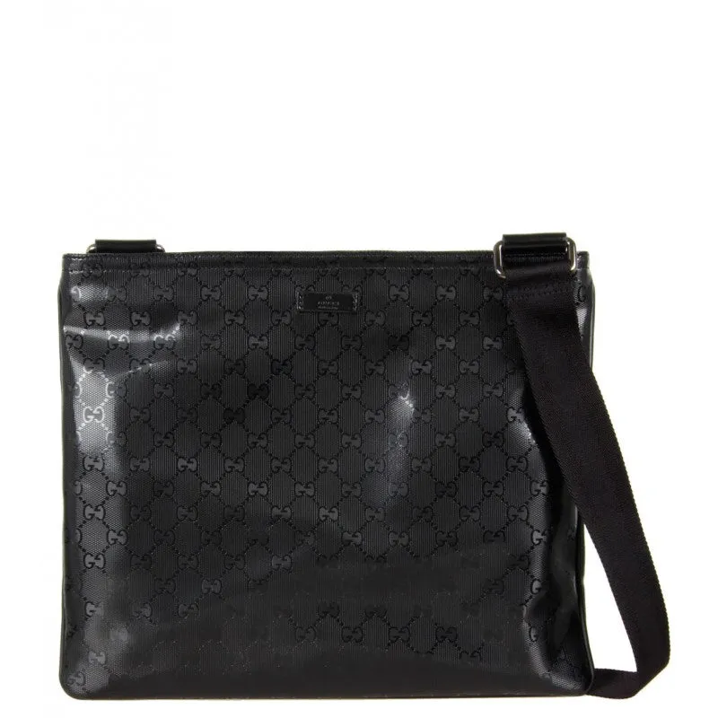 Gucci Black GG imprim?? messenger bag