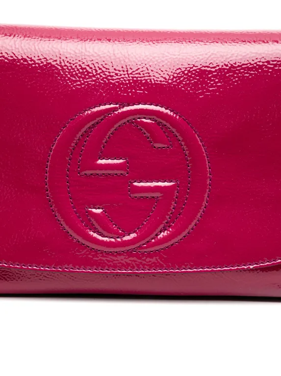 Gucci Pink leather Soho mid size chain shoulder bag