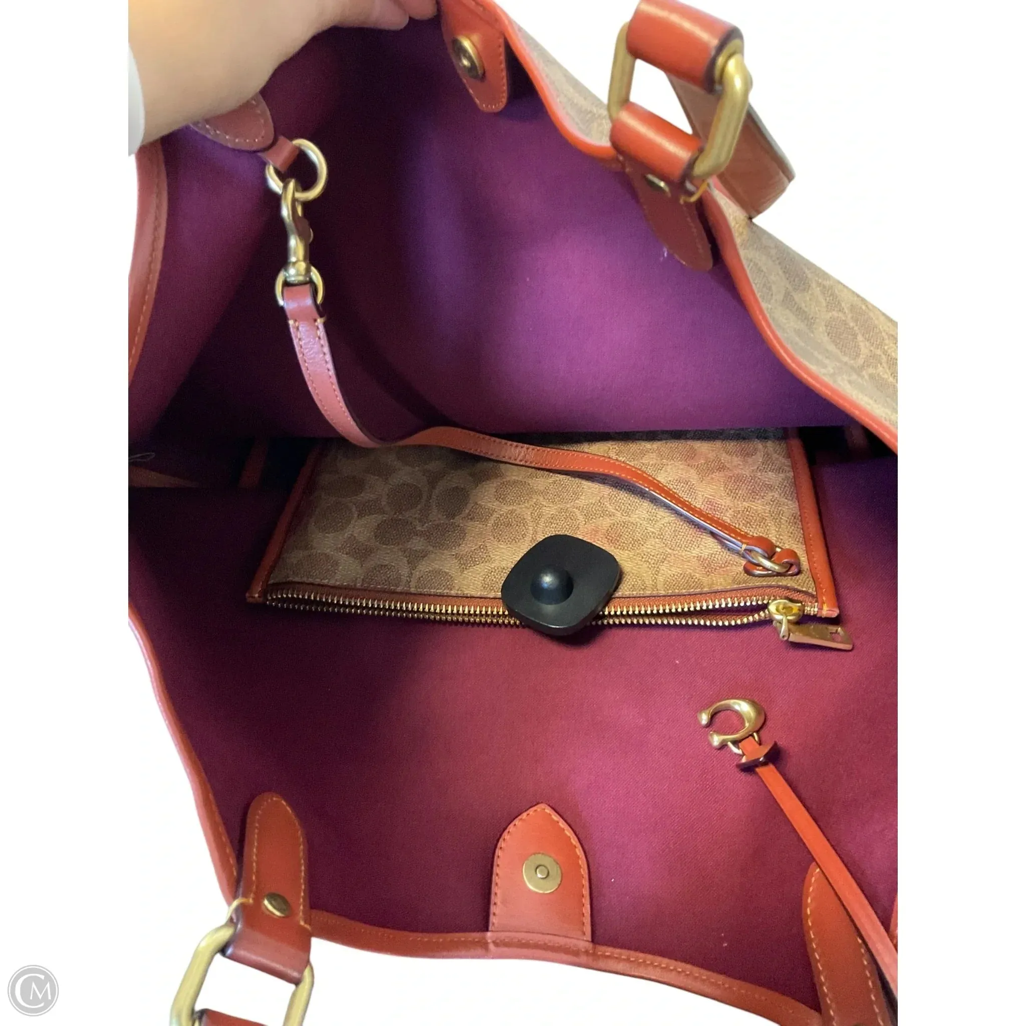 Handbag Designer By Coach, Size: Large