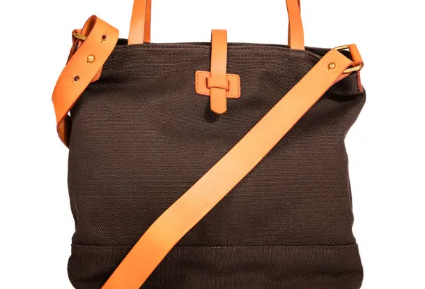 Handmade Genuine Leather Canvas Handbag Tote Shopper Bag Purse Handbag Shoulder Bag Purse For Women