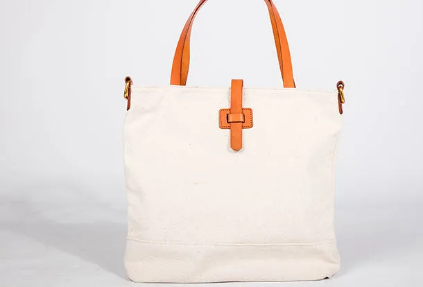 Handmade Genuine Leather Canvas Handbag Tote Shopper Bag Purse Handbag Shoulder Bag Purse For Women