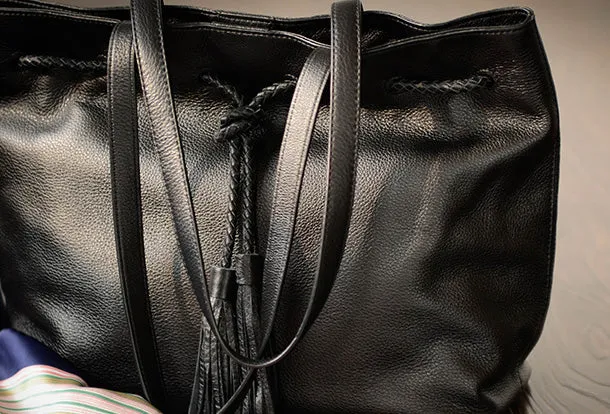 Handmade Genuine Leather Handbag Tote Bag Shopper Bag Shoulder Bag Purse For Women