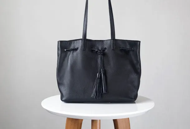 Handmade Genuine Leather Handbag Tote Bag Shopper Bag Shoulder Bag Purse For Women