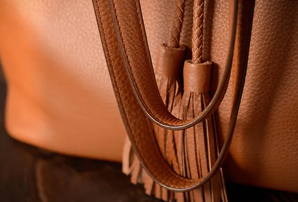 Handmade Genuine Leather Handbag Tote Bag Shopper Bag Shoulder Bag Purse For Women