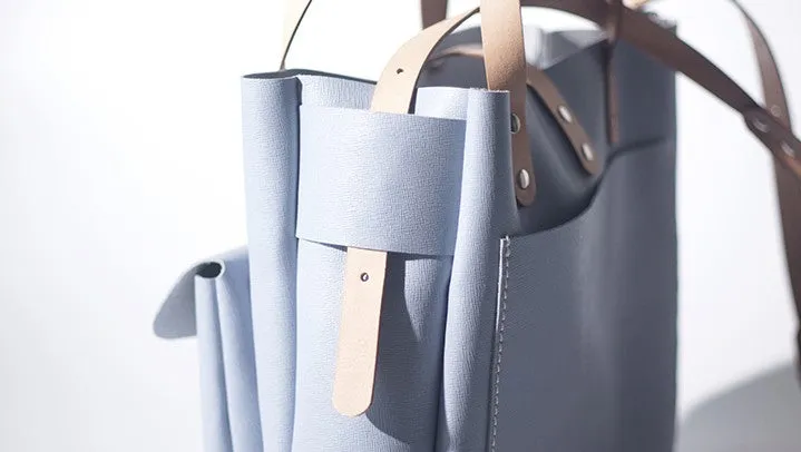 Handmade Leather Black Small Womens Tote Handbag Shopper Purse for Women