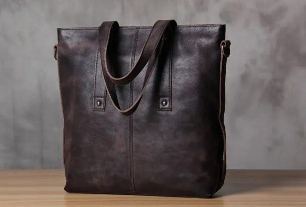 Handmade Leather handbag purse tote shoulder bag for women leather shopper bag