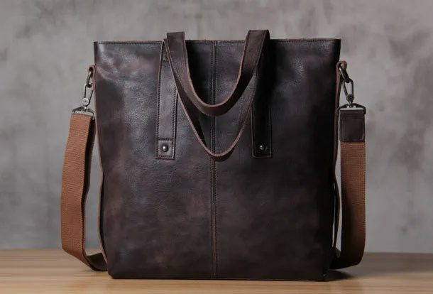 Handmade Leather handbag purse tote shoulder bag for women leather shopper bag
