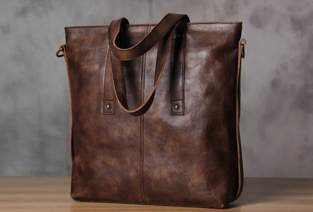 Handmade Leather handbag purse tote shoulder bag for women leather shopper bag