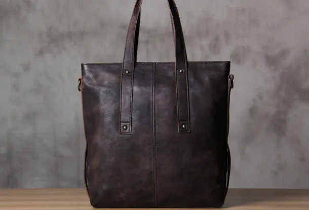 Handmade Leather handbag purse tote shoulder bag for women leather shopper bag