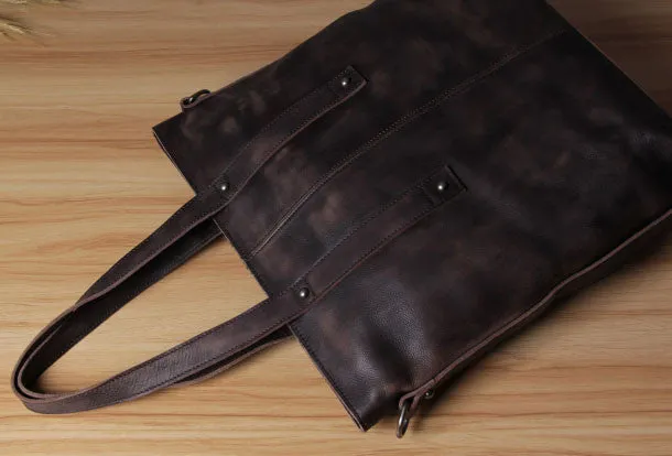 Handmade Leather handbag purse tote shoulder bag for women leather shopper bag
