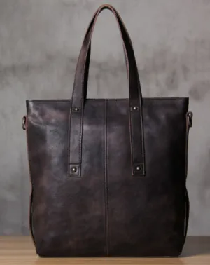 Handmade Leather handbag purse tote shoulder bag for women leather shopper bag