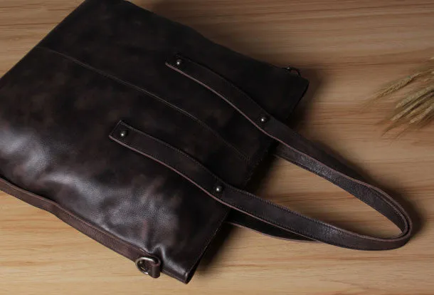 Handmade Leather handbag purse tote shoulder bag for women leather shopper bag