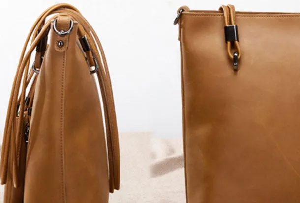 Handmade Leather handbag shoulder bag large tote for women leather shopper bag
