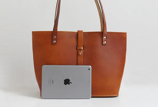 Handmade Leather handbag shoulder tote bag brown for women leather shoulder bag
