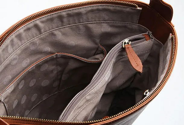 Handmade Leather Handbag Tote Bags Shopper Bag Shoulder Bag Purse For Women