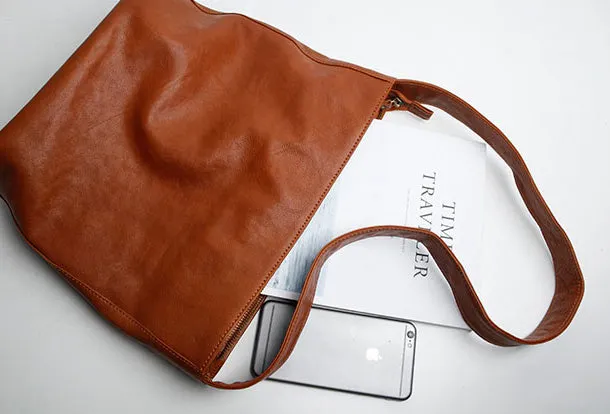 Handmade Leather Handbag Tote Bags Shopper Bag Shoulder Bag Purse For Women