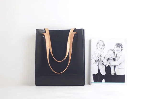 Handmade Leather handbag tote purse shoulder bag for shopper bag