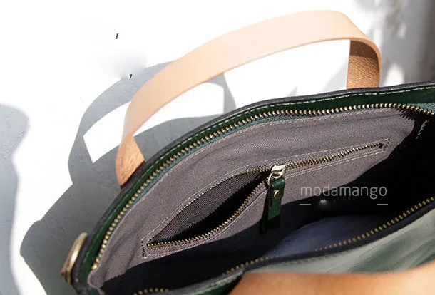 Handmade Leather tote bag shopper bag for women leather shoulder bag handbag