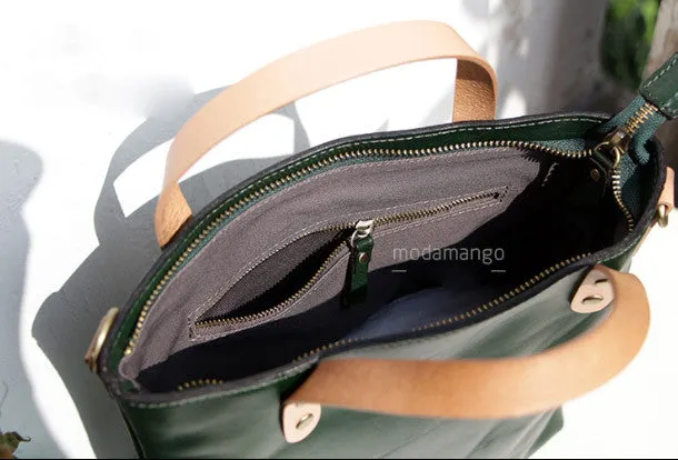 Handmade Leather tote bag shopper bag for women leather shoulder bag handbag