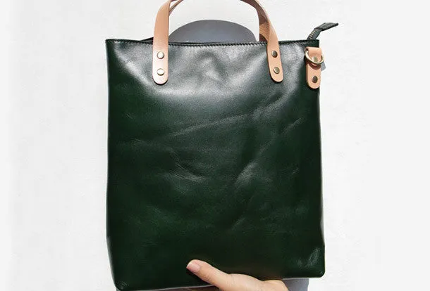 Handmade Leather tote bag shopper bag for women leather shoulder bag handbag