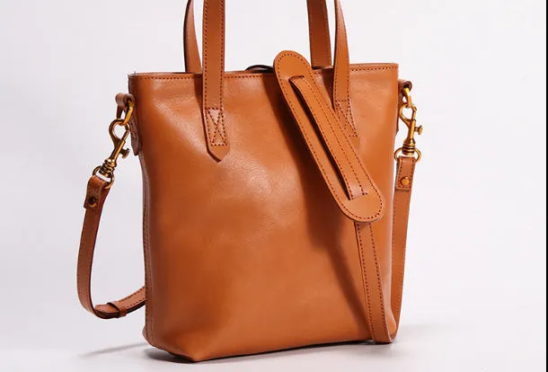 Handmade Leather Tote Purse Bucket Bag Handbag Shoulder Bag Large for Women Leather Shopper Bag