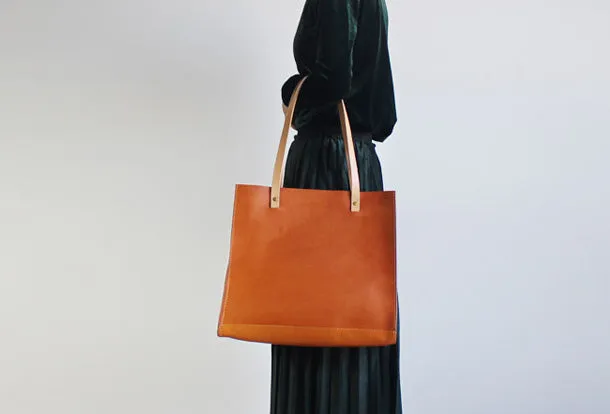 Handmade Leather Tote Purse Handbag Shoulder Bag Large for Women Leather Shopper Bag