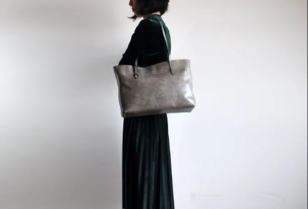 Handmade Leather Tote Purse Handbag Shoulder Bag Large for Women Leather Shopper Bag