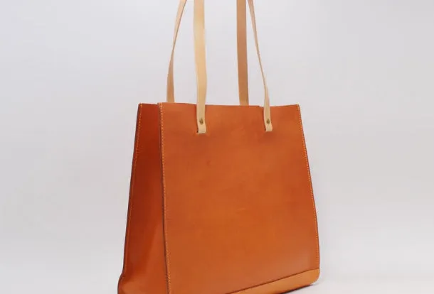 Handmade Leather Tote Purse Handbag Shoulder Bag Large for Women Leather Shopper Bag