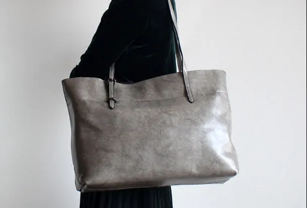 Handmade Leather Tote Purse Handbag Shoulder Bag Large for Women Leather Shopper Bag