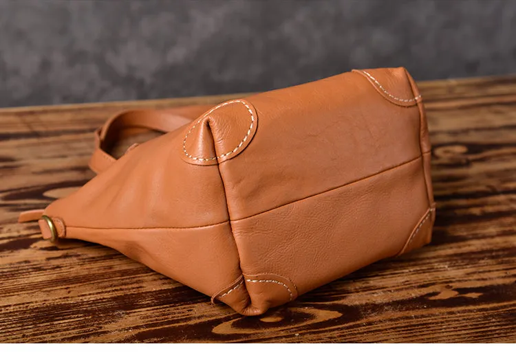 Handmade Leather Women Small Tote Handbag Shoulder Bag For Women
