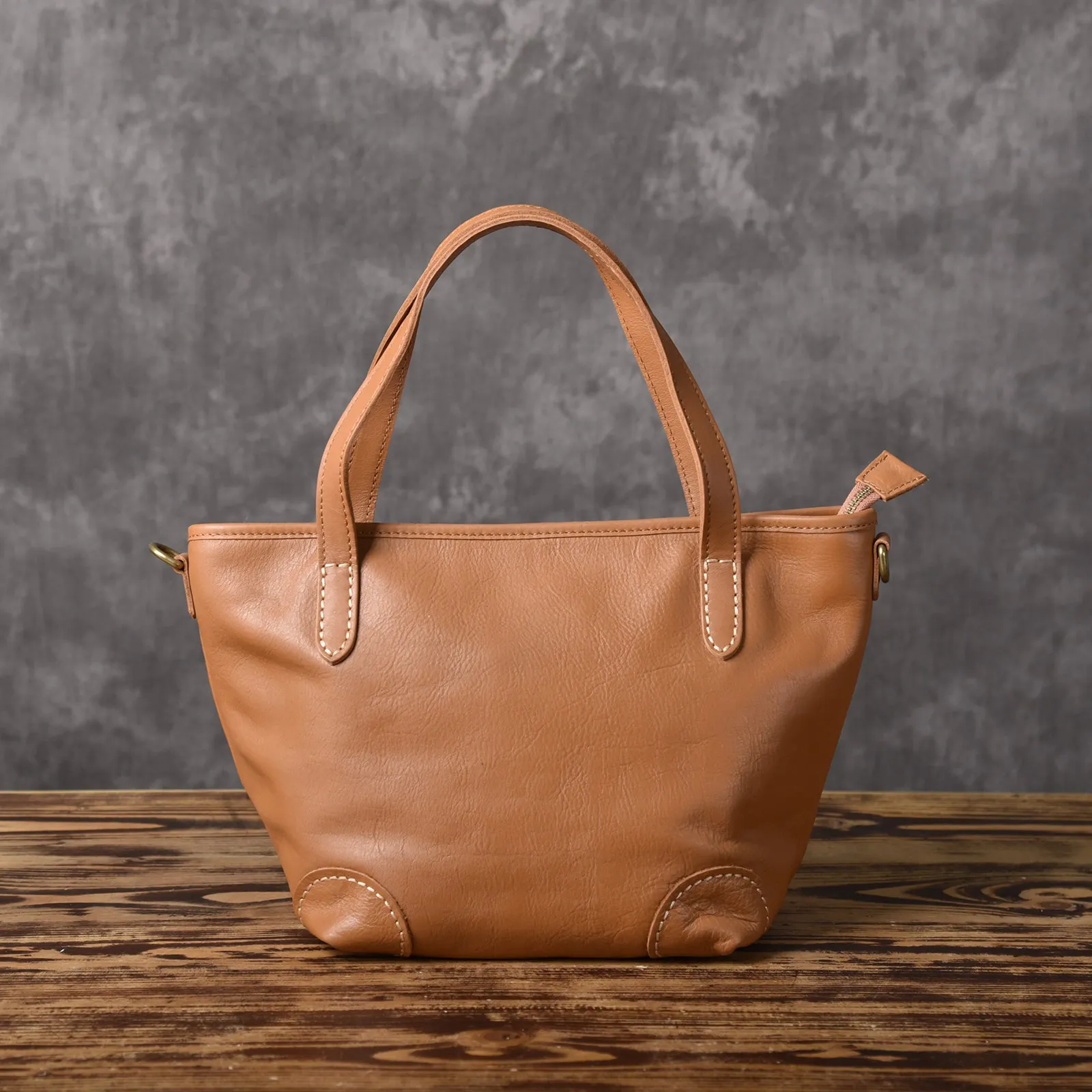 Handmade Leather Women Small Tote Handbag Shoulder Bag For Women