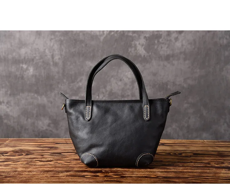 Handmade Leather Women Small Tote Handbag Shoulder Bag For Women