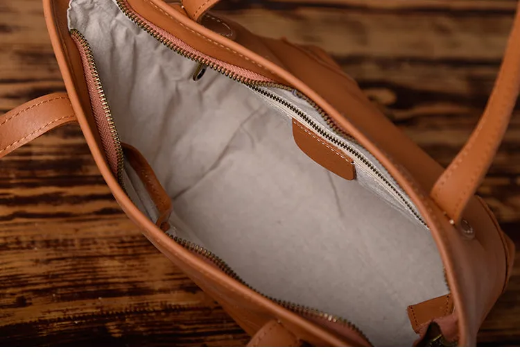 Handmade Leather Women Small Tote Handbag Shoulder Bag For Women