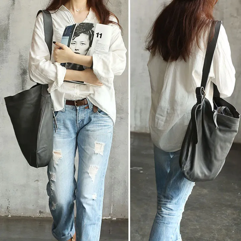 Handmade LEATHER WOMENs Hobo Shoulder Tote Vintage SHOULDER BAG FOR WOMEN