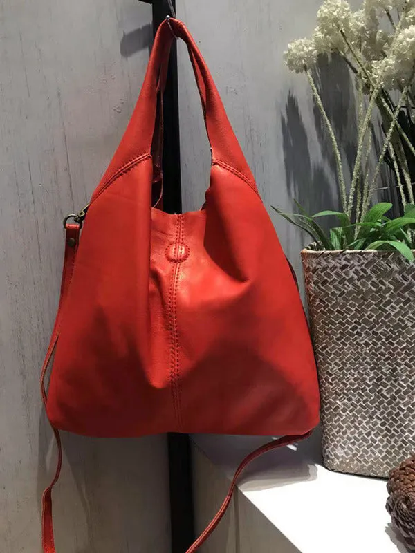 Handmade LEATHER WOMENs Small Shopper Tote SHOULDER Tote BAG FOR WOMEN