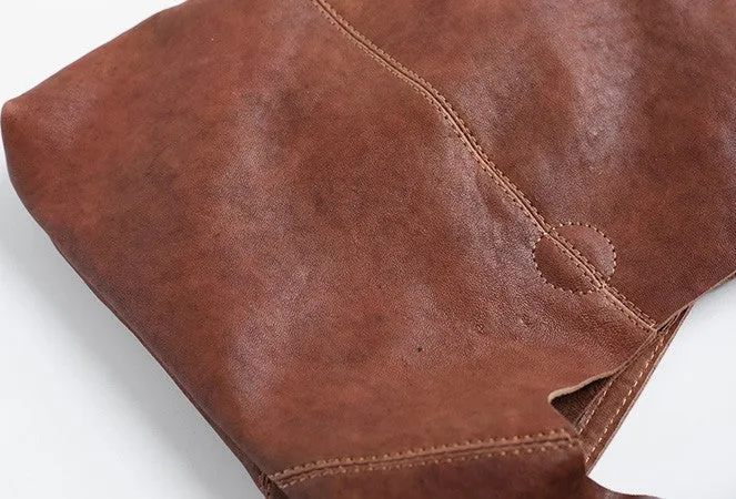 Handmade LEATHER WOMENs Small Shopper Tote SHOULDER Tote BAG FOR WOMEN