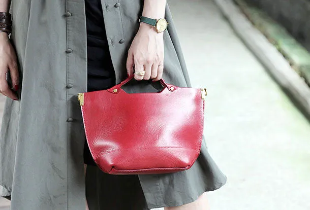 Handmade tote handbag shopper purse leather crossbody bag shoulder bag women