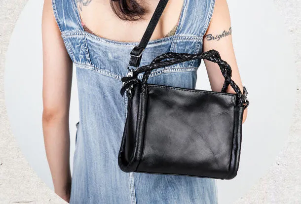 Handmade vintage handbag tote bag leather crossbody bag purse shoulder bag women