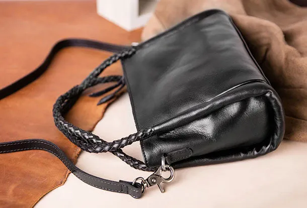 Handmade vintage handbag tote bag leather crossbody bag purse shoulder bag women