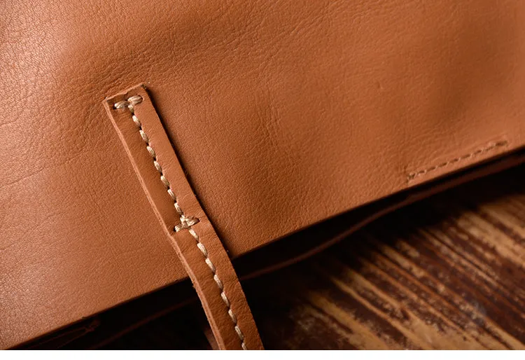 Handmade Women Leather Tote Bag Brown For Women