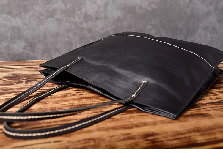 Handmade Women Leather Tote Bag Brown For Women