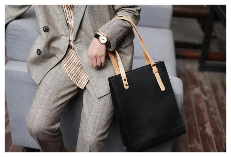 Handmade Yellow Womens Leather Laptop Tote Leather Tote Bags For Work Leather Tote With Zipper