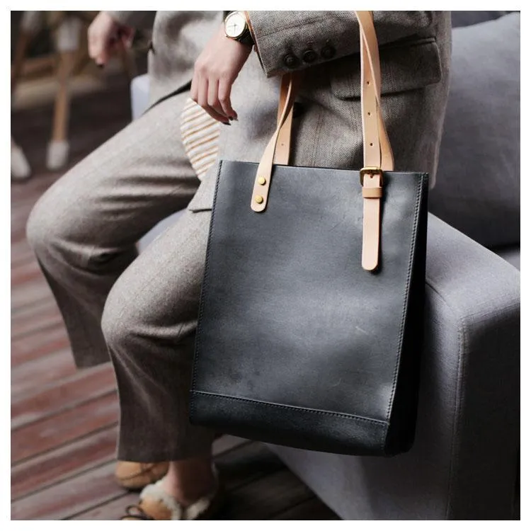 Handmade Yellow Womens Leather Laptop Tote Leather Tote Bags For Work Leather Tote With Zipper