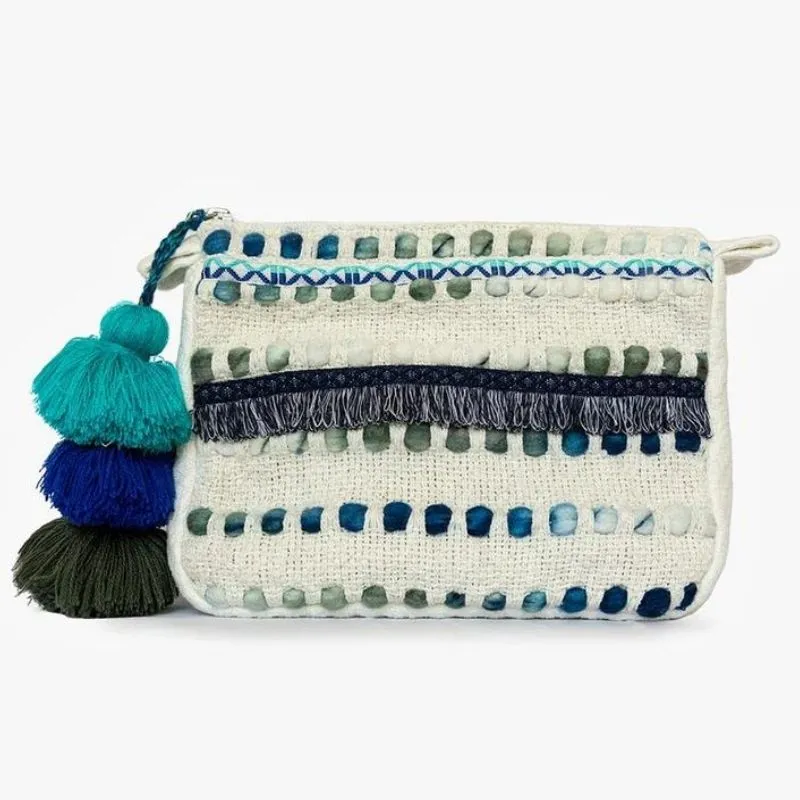 Jen & Co - Josephina Cotton Pouch With Tassels