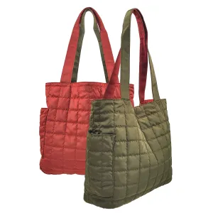 K Carroll - Reversible Nylon Tote, Olive & Rust