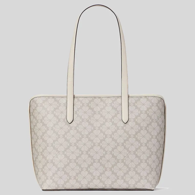 Kate Spade Spade Flower PVC Tote Dark Beige KG086