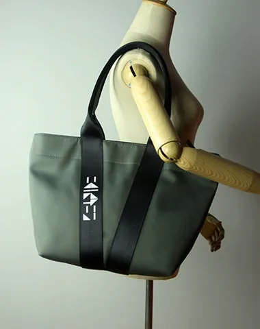 Khaki Womens Nylon Shopper Tote Womens Nylon Shoulder Tote Khaki Nylon Handbag Purse for Ladies