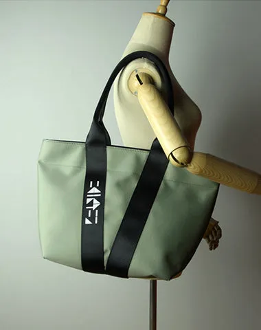 Khaki Womens Nylon Shopper Tote Womens Nylon Shoulder Tote Khaki Nylon Handbag Purse for Ladies